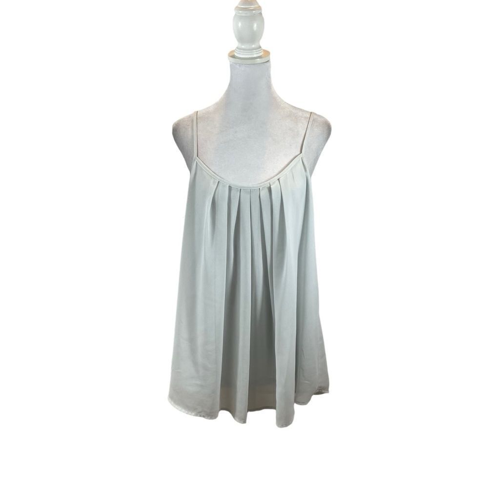 Ladies Lotusmile Pleat Scoop Neck Tank Light Blue Size XXL‎